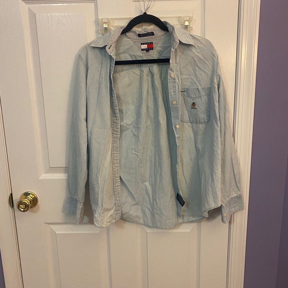 NWOT Tommy Hilfiger vintage denim button up top